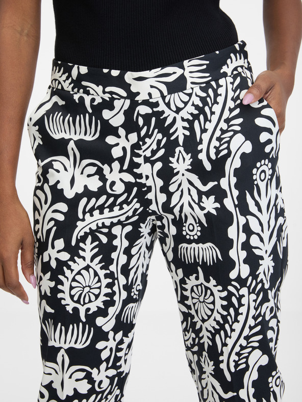 Orsay Čierno-biele dámske vzorované nohavice ORSAY