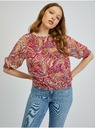 Orsay Červeno-ružová dámska vzorovaná blúzka ORSAY