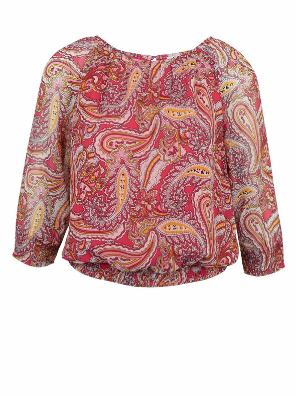 Orsay Červeno-ružová dámska vzorovaná blúzka ORSAY