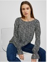 Orsay Bielo-čierna dámska vzorovaná blúzka ORSAY