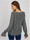Orsay Bielo-čierna dámska vzorovaná blúzka ORSAY