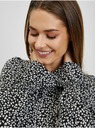 Orsay Bielo-čierna dámska vzorovaná blúzka ORSAY