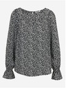 Orsay Bielo-čierna dámska vzorovaná blúzka ORSAY