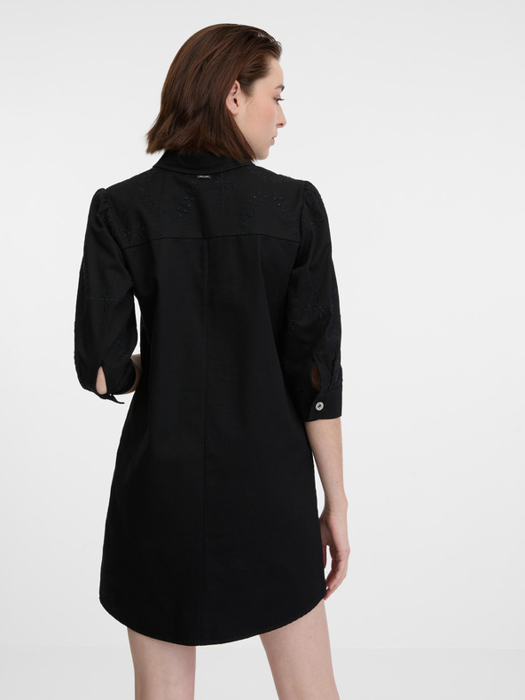 Orsay Čierne dámske džínsové šaty ORSAY