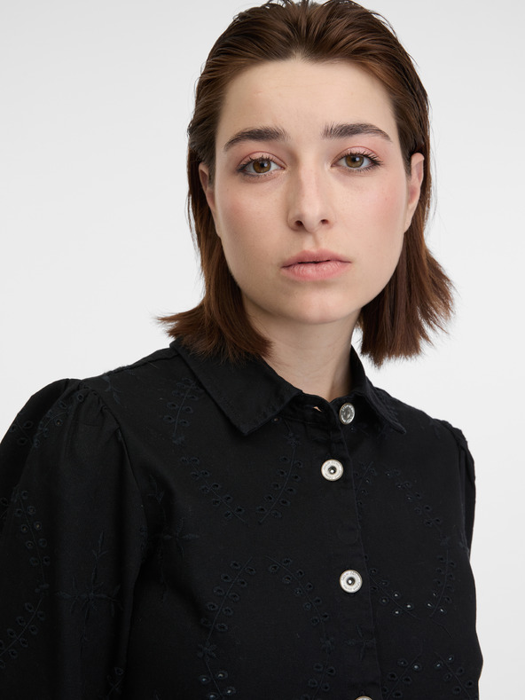 Orsay Čierne dámske džínsové šaty ORSAY