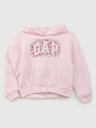 GAP Detská mikina s logom a fleece GAP