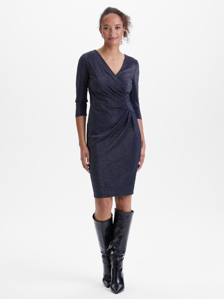 Orsay Tmavomodré dámske šaty s rukávmi ORSAY