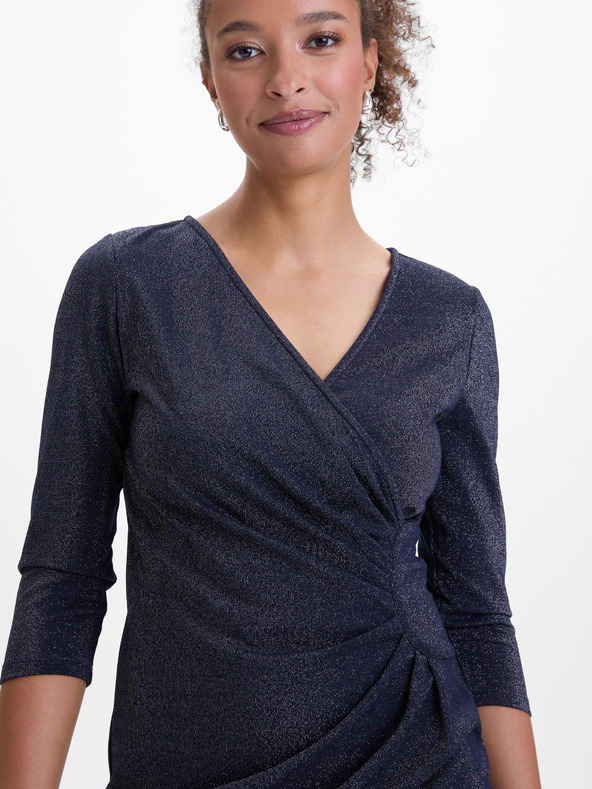 Orsay Tmavomodré dámske šaty s rukávmi ORSAY