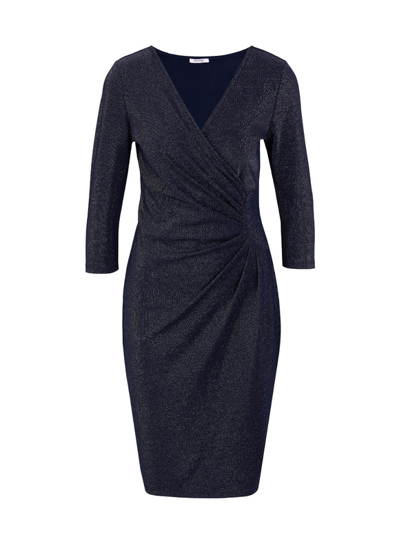 Orsay Tmavomodré dámske šaty s rukávmi ORSAY