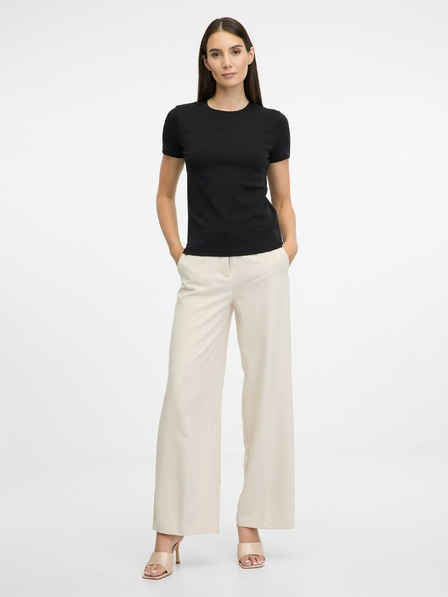 Orsay Čierne dámske tričko s krátkym rukávom ORSAY