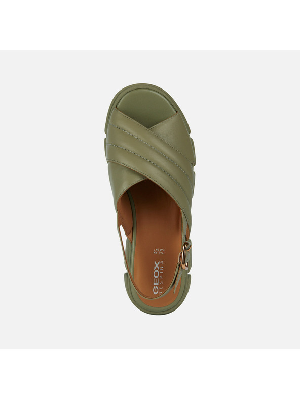 Geox Khaki dámske sandále Geox Lisbona