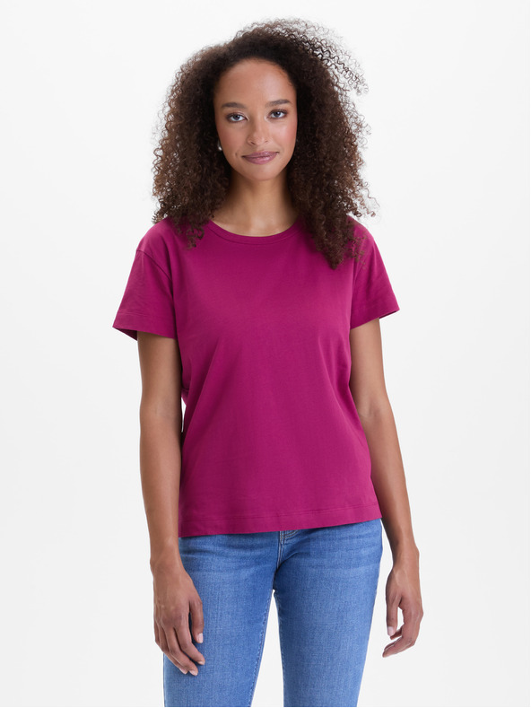 Orsay Tmavoružové dámske tričko s krátkym rukávom ORSAY