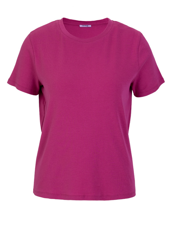 Orsay Tmavoružové dámske tričko s krátkym rukávom ORSAY