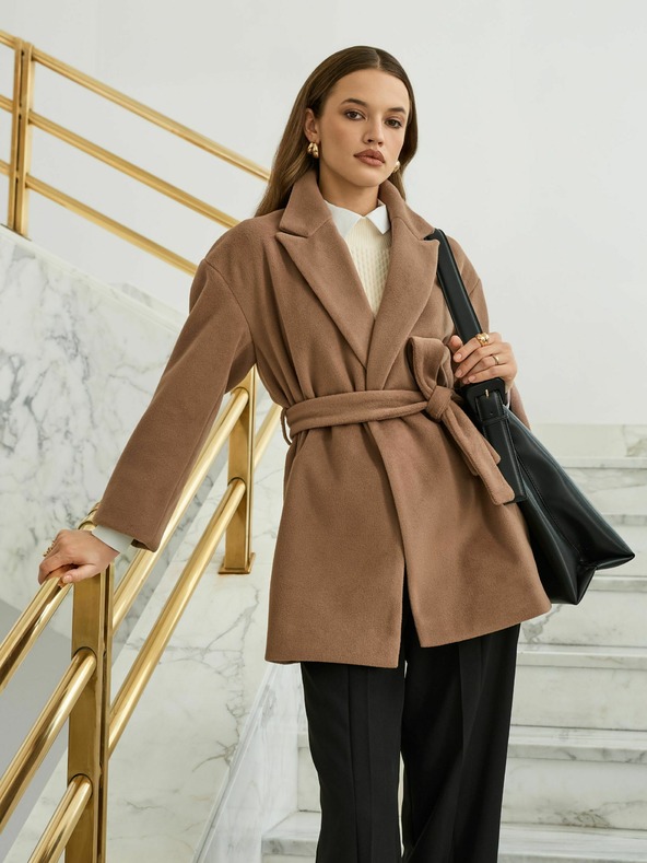 Orsay Béžový dámsky kabát ORSAY