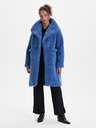 Orsay Modrý dámsky kabát z umelej kožušiny ORSAY