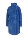 Orsay Modrý dámsky kabát z umelej kožušiny ORSAY