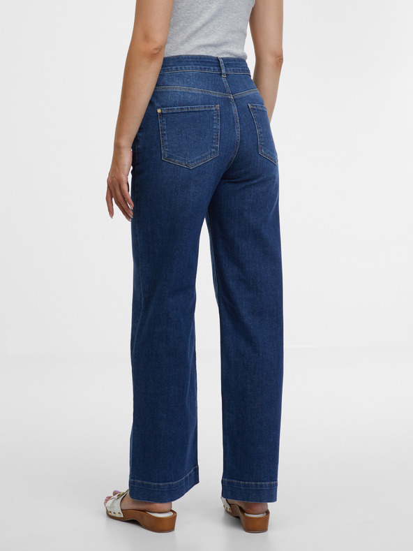 Orsay Tmavomodré dámske straight fit džínsy ORSAY