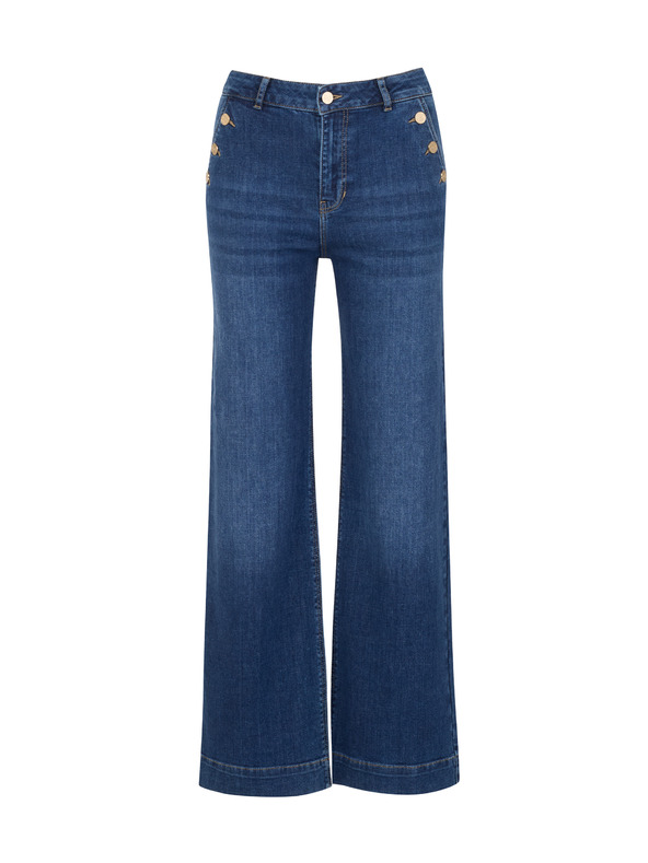 Orsay Tmavomodré dámske straight fit džínsy ORSAY