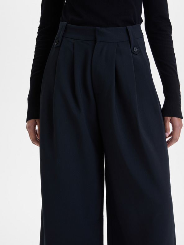 Orsay Čierne dámske široké nohavice ORSAY