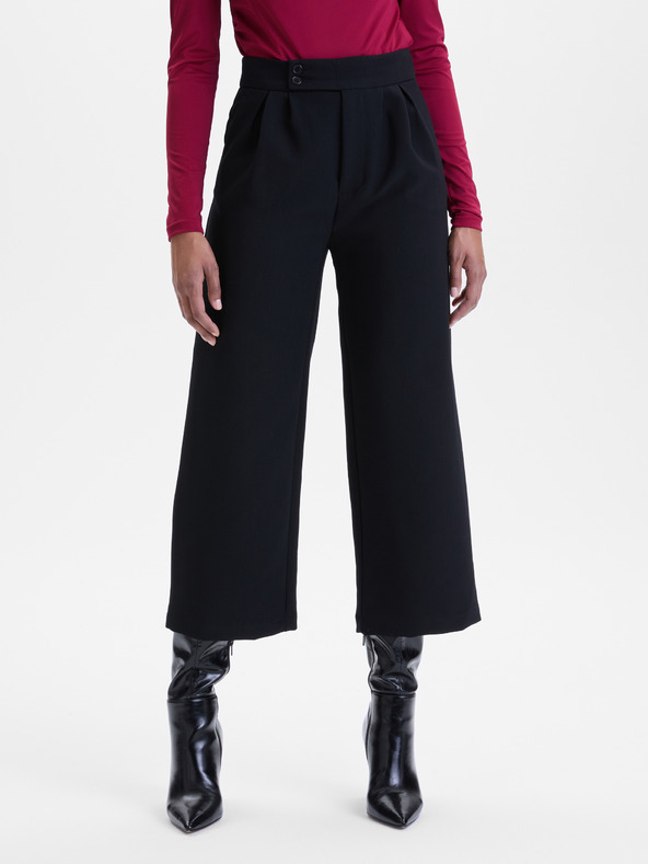 Orsay Čierne dámske široké nohavice ORSAY