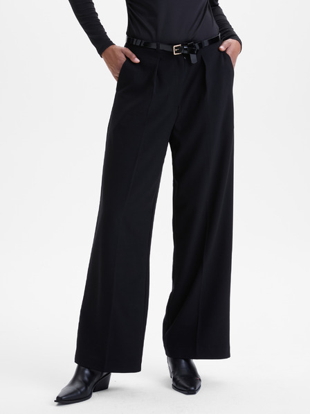 Orsay Čierne široké dámske nohavice ORSAY
