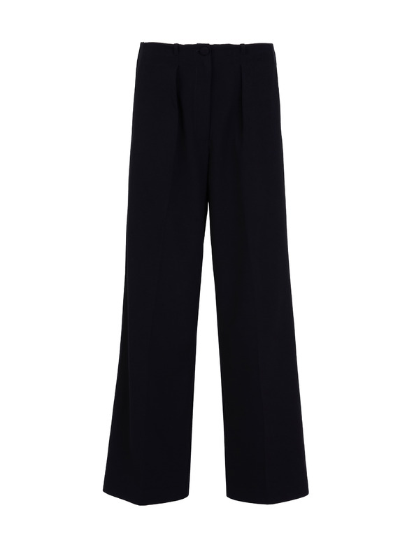 Orsay Čierne široké dámske nohavice ORSAY