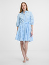 Orsay Modré dámske košeľové šaty ORSAY