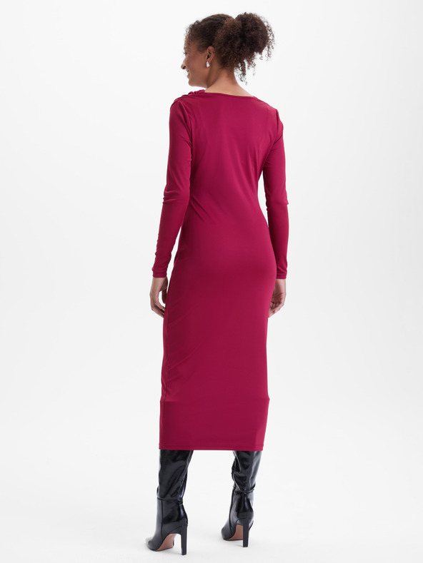 Orsay Vínové dámske midi šaty ORSAY