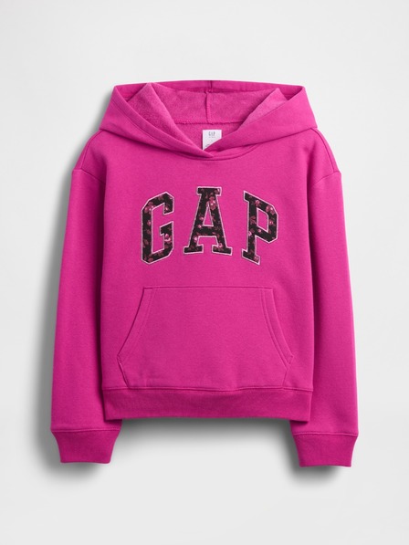GAP Detská mikina s logom a fleece GAP