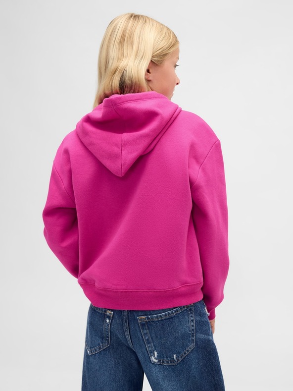GAP Detská mikina s logom a fleece GAP