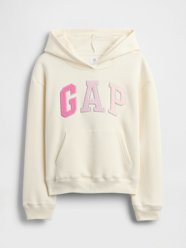 GAP Detská mikina s logom a fleece GAP