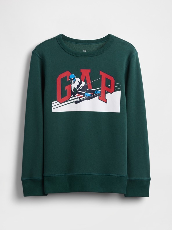 GAP Detská mikina s logom a fleece GAP