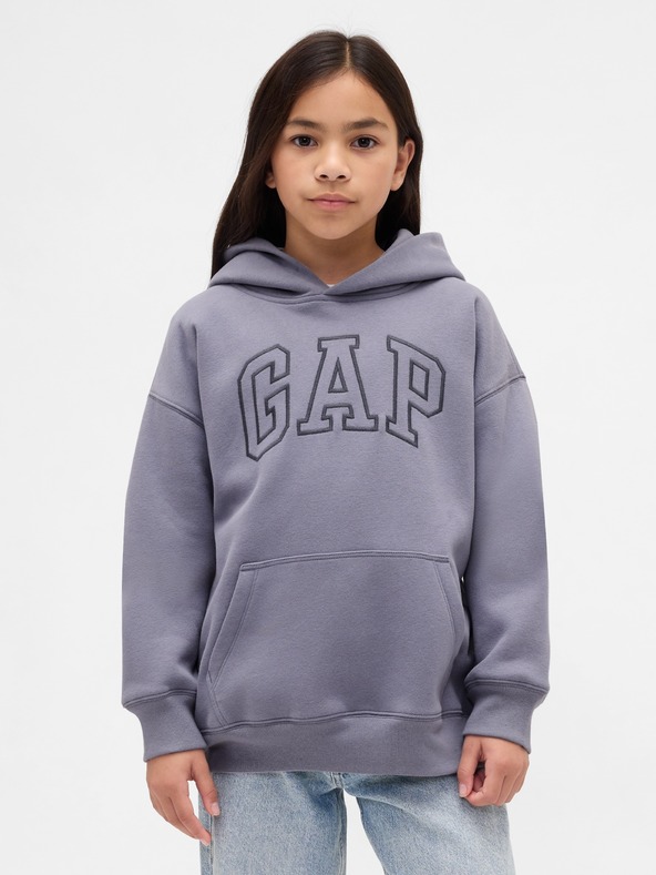 GAP Detská mikina s logom a fleece GAP