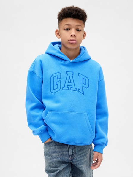 GAP Detská mikina s logom a fleece GAP