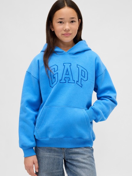 GAP Detská mikina s logom a fleece GAP