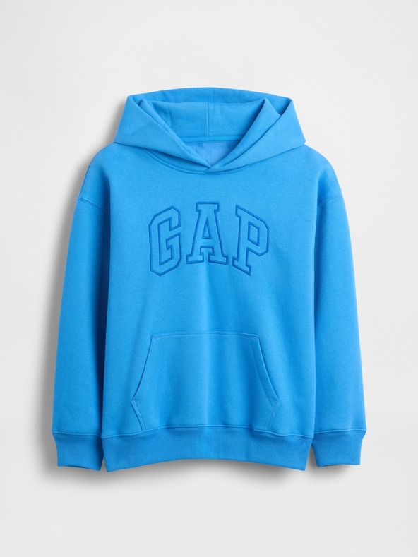 GAP Detská mikina s logom a fleece GAP