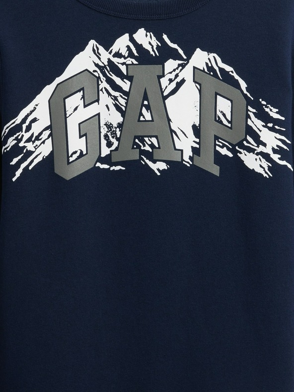 GAP Detská mikina s logom a fleece GAP