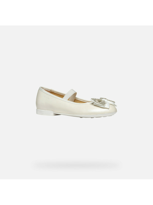 Geox Biele dievčenské balerínky Geox Plie'