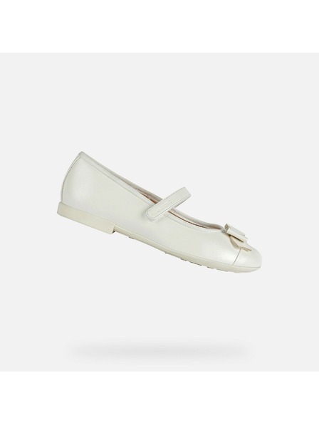 Geox Biele dievčenské balerínky Geox Plie