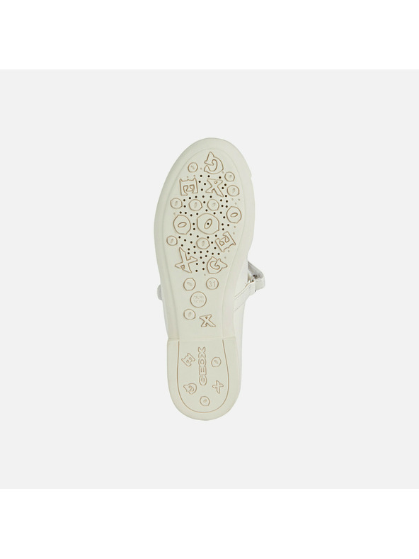 Geox Biele dievčenské balerínky Geox Plie