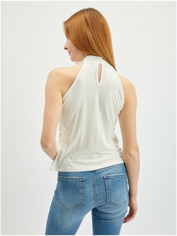 Orsay Krémová dámska čipkovaná blúzka ORSAY