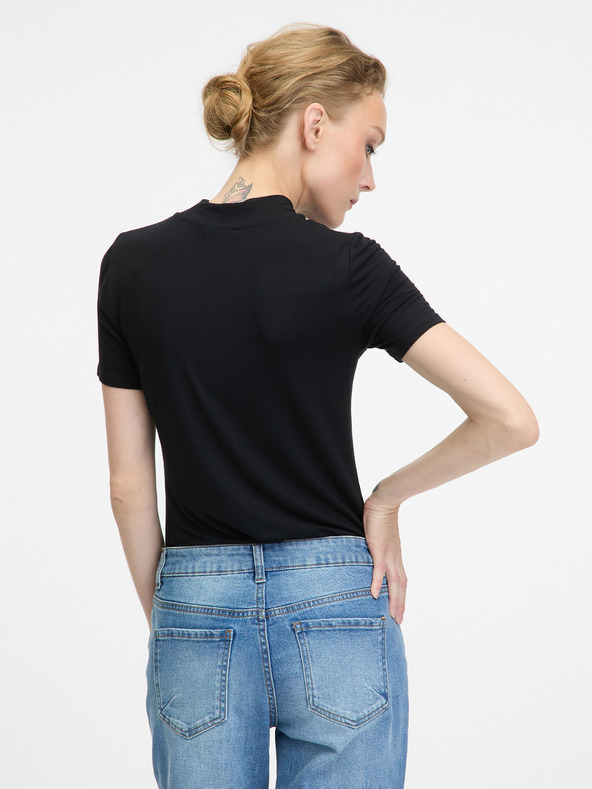 Orsay Čierne dámske polo tričko ORSAY