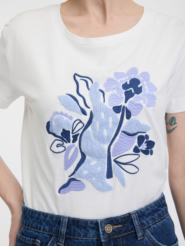 Orsay Biele dámske tričko s krátkym rukávom ORSAY