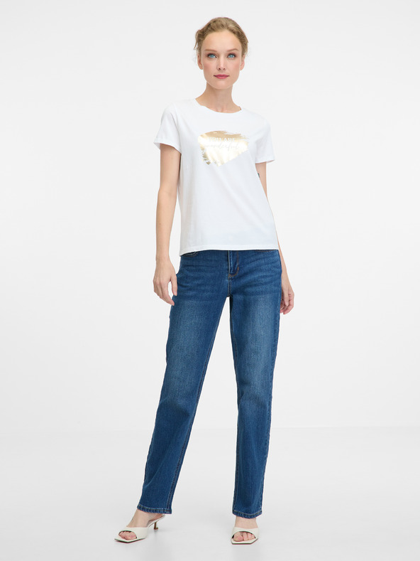 Orsay Biele dámske tričko s krátkym rukávom ORSAY