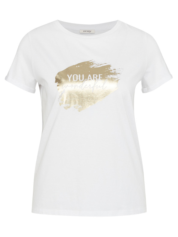 Orsay Biele dámske tričko s krátkym rukávom ORSAY