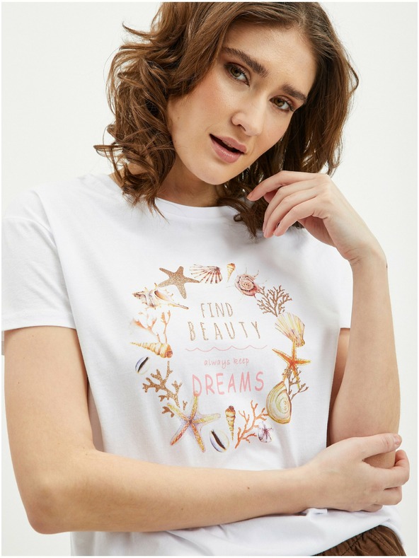 Orsay Biele dámske tričko ORSAY