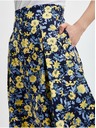 Orsay Žlto-modrá dámska skladaná kvetovaná sukňa ORSAY