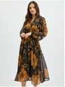 Orsay Hnedočierne dámske kvetované midi šaty ORSAY