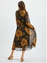 Orsay Hnedočierne dámske kvetované midi šaty ORSAY