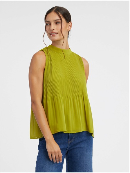 Orsay Zelená dámska rebrovaná blúzka ORSAY